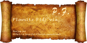 Plavsitz Flávia névjegykártya
